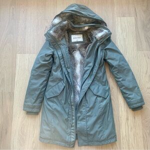 Waterproof Down Parka, Babaton- Olive Leaf Green